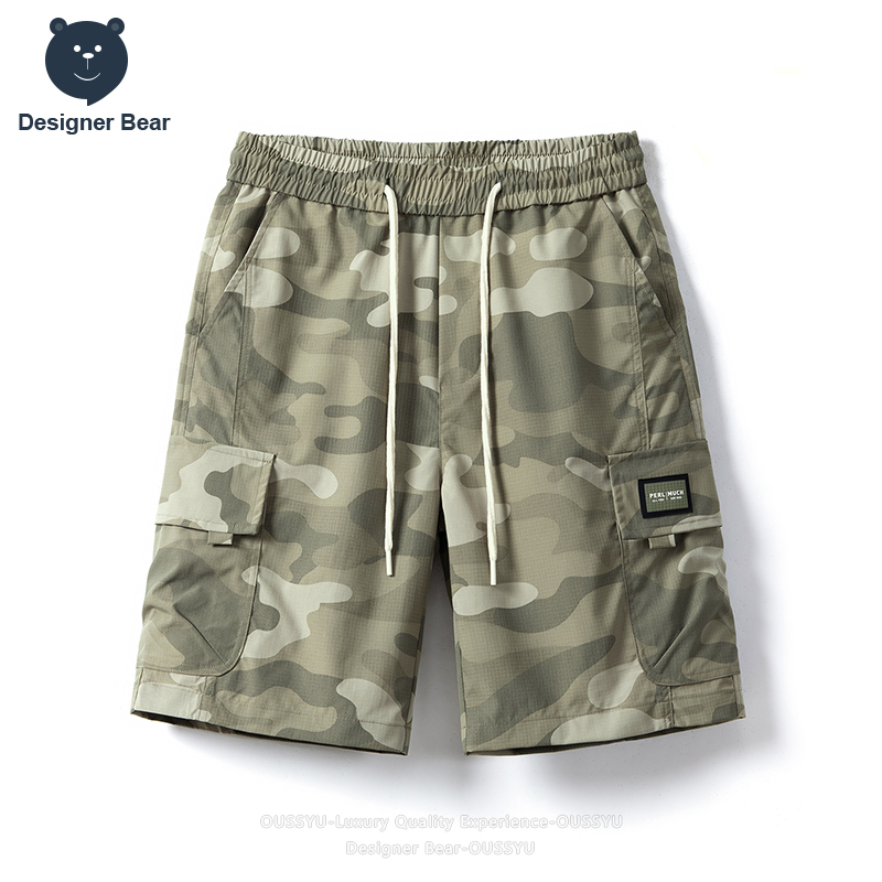 Streetwear Brand Clothing - Shorts Cargo Camouflage d'été pour Hommes,