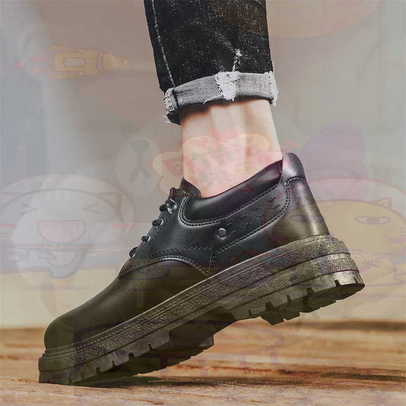 Streetwear Brand Popular - Baskets de Tennis en cuir naturel