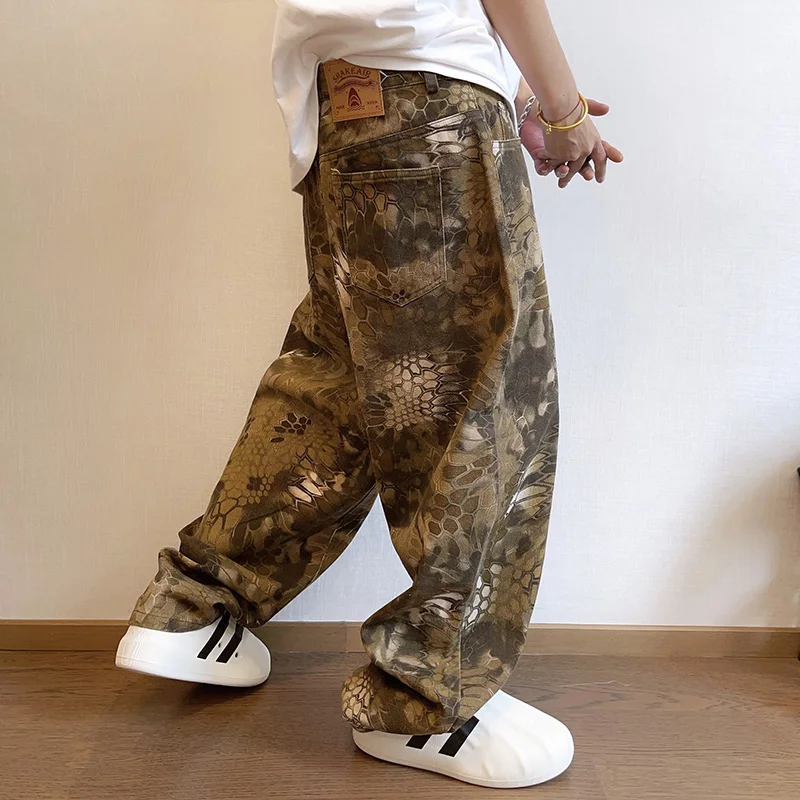 Streetwear Brand Popular - Nouveaux hommes Chic serpent imprimé Streetwear
