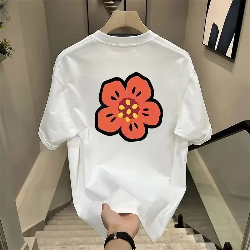 Streetwear Brand With Flowers - T-shirt Unisexe en Coton à Manches