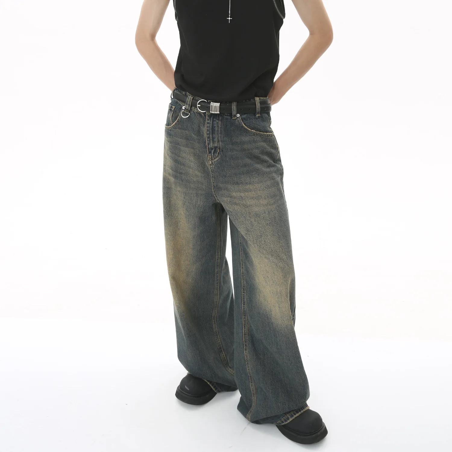 Streetwear Brand Popular - Nouveaux hommes Baggy jambe droite jambe
