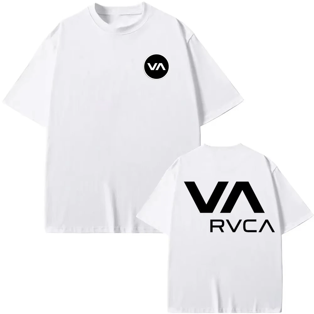 Streetwear Brand Tees - T-shirt RVCA noir en coton pour