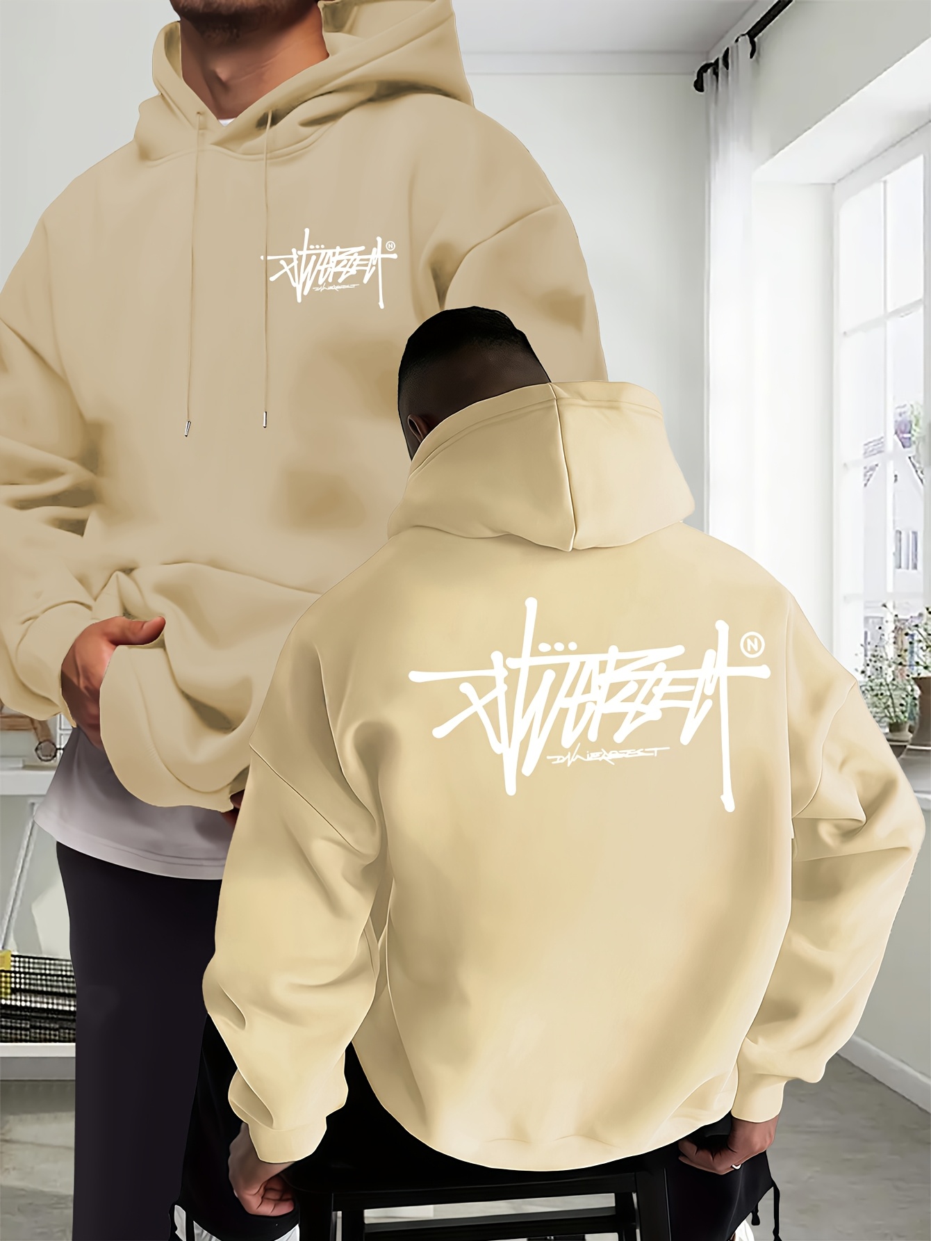 Streetwear Brand Korea - Sweat-shirt à capuche oversize unisexe de