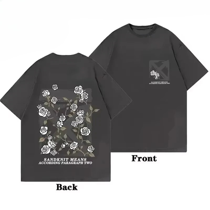 T-shirt de luxe en coton impri - Streetwear Brand Korea avis et prix