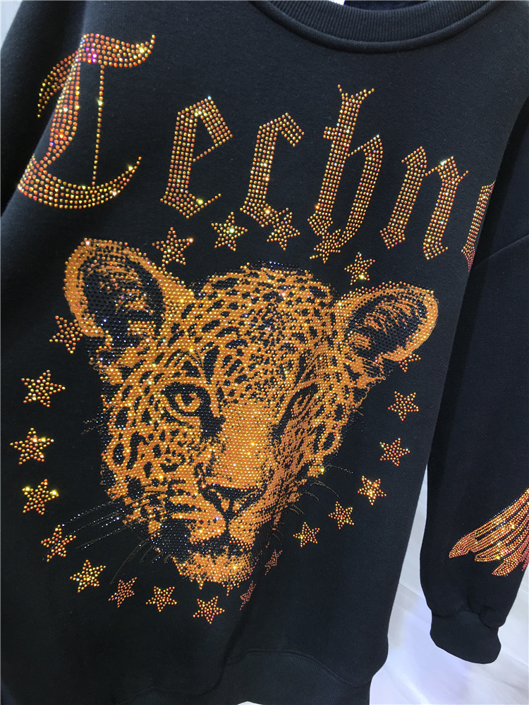 Léopard strass L-4XL grande ta - Streetwear Clothing Brand avis et prix
