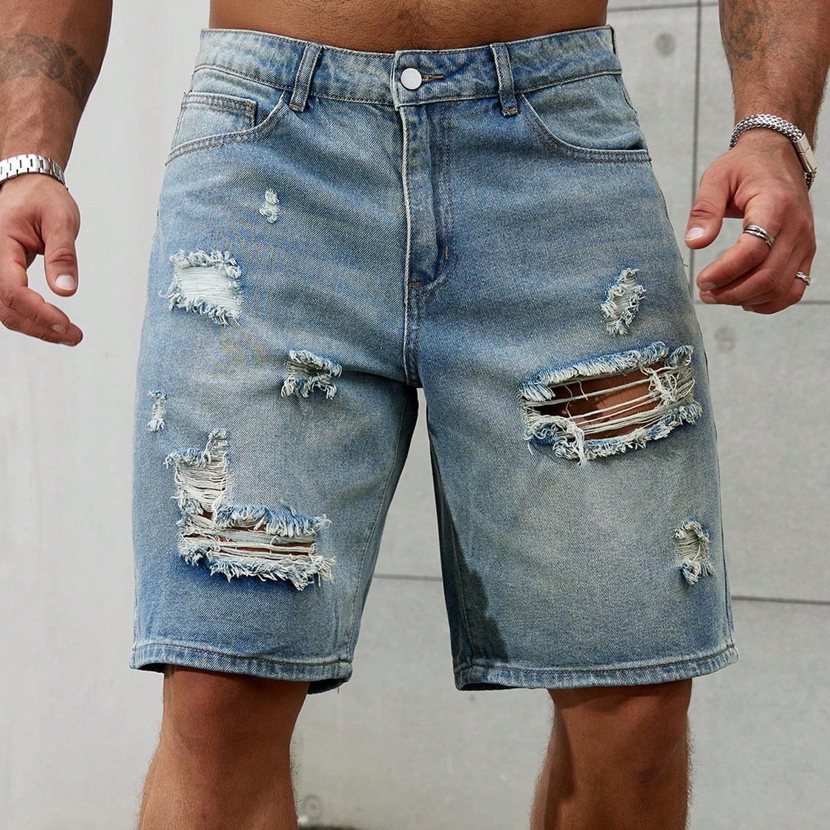 Short en jean déchiré pour hom - Streetwear Clothing Brand avis et prix