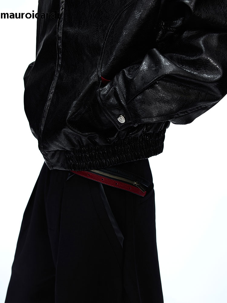 Veste en cuir PU à imprimé ser - Streetwear Clothing Brand avis et prix