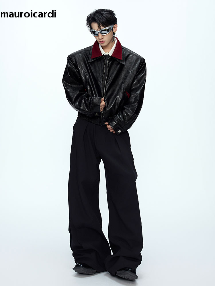Veste en cuir PU à imprimé ser - Streetwear Clothing Brand avis et prix